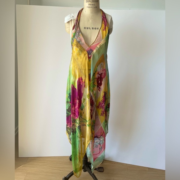 Vintage Jean Paul Gautier Sundress, floral print, sheer - Picture 2 of 9